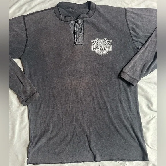 Vintage Harley-Davidson Charcoal Tee with Eagle Graphic - Picture 3 of 10